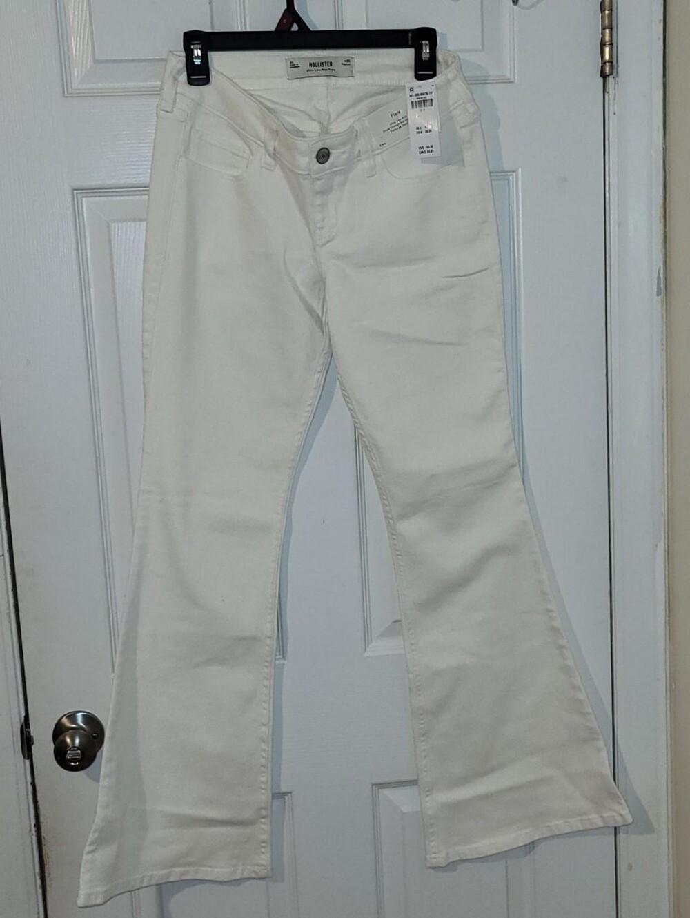 Hollister White Flare Jeans - Women's Low-Rise Embroidered